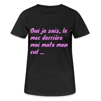 Blague - T-shirt respirant Femme - noir - Devant - AI Model Female 172 light (172cm)
