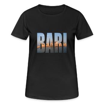 Bari Italy - Women's Breathable T-Shirt - black - Front - AI Model Female 172 light (172cm)
