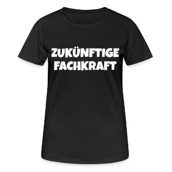 Gift for apprentices: future specialist - Women's Breathable T-Shirt - black - Front - AI Model Female 172 light (172cm)