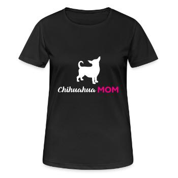 Chihuahua Chihuahuas Mama Mutter Geschenk Hund Mom - Frauen T-Shirt atmungsaktiv - Schwarz - Vorne - AI Model Female 172 light (172cm)