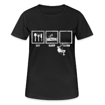 grimper grimpeur cadeau bouldering bouldering - T-shirt respirant Femme - noir - Devant - AI Model Female 172 light (172cm)