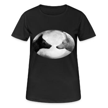 loup - T-shirt respirant Femme - noir - Devant - AI Model Female 172 light (172cm)