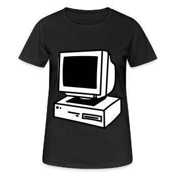 PC - Frauen T-Shirt atmungsaktiv - Schwarz - Vorne - AI Model Female 172 light (172cm)