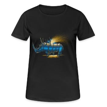 Saved rhino - T-shirt respirant Femme - noir - Devant - AI Model Female 172 light (172cm)