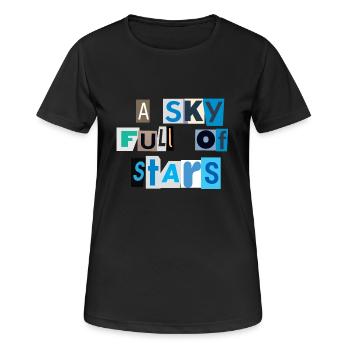 A Sky Full Of Stars - T-shirt respirant Femme - noir - Devant - AI Model Female 172 light (172cm)