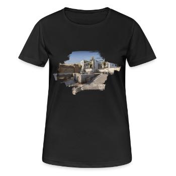 DUST2 ONLY - Frauen T-Shirt atmungsaktiv - Schwarz - Vorne - AI Model Female 172 light (172cm)