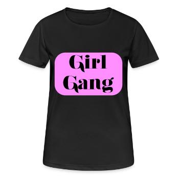 girlgang - T-shirt respirant Femme - noir - Devant - AI Model Female 172 light (172cm)