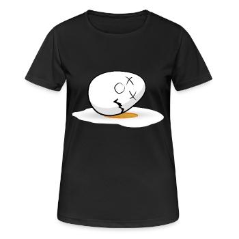 Frohe Ostern Osterei - Frauen T-Shirt atmungsaktiv - Schwarz - Vorne - AI Model Female 172 light (172cm)