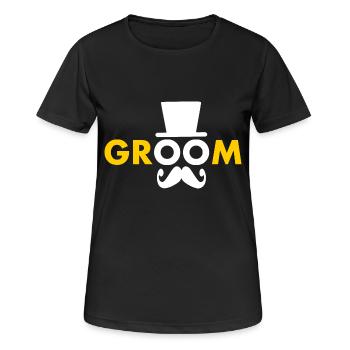 Groom - T-shirt respirant Femme - noir - Devant - AI Model Female 172 light (172cm)