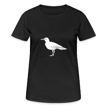 mouette - T-shirt respirant Femme - noir - Devant - AI Model Female 172 light (172cm)