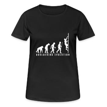 Bouldering évolution - T-shirt respirant Femme - noir - Devant - AI Model Female 172 light (172cm)