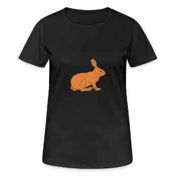 lièvre - T-shirt respirant Femme - noir - Devant - AI Model Female 172 light (172cm)