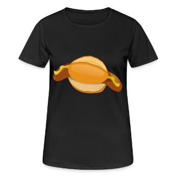 grilles bratwurst fried sausage grillen - T-shirt respirant Femme - noir - Devant - AI Model Female 172 light (172cm)