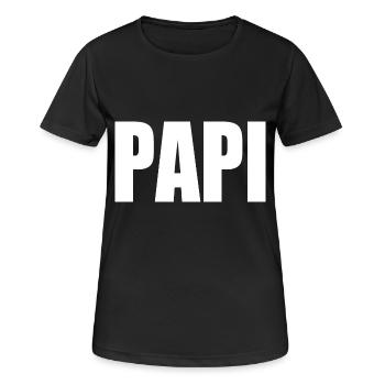 Papi - T-shirt respirant Femme - noir - Devant - AI Model Female 172 light (172cm)