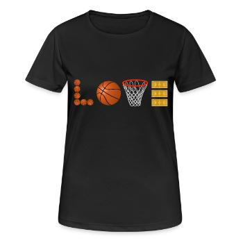 Love Basketball Sport Slamdunk Fan Ball Liebhaber - Frauen T-Shirt atmungsaktiv - Schwarz - Vorne - AI Model Female 172 light (172cm)