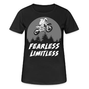 Motocross sans peur et sans limites - T-shirt respirant Femme - noir - Devant - AI Model Female 172 light (172cm)