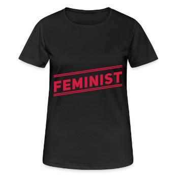 féminisme-féminisme-féministe - T-shirt respirant Femme - noir - Devant - AI Model Female 172 light (172cm)