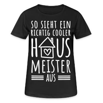So sieht ein richtig cooler Hausmeister aus - Frauen T-Shirt atmungsaktiv - Schwarz - Vorne - AI Model Female 172 light (172cm)
