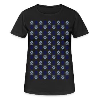 geometric patterns11 c2 - Women's Breathable T-Shirt - black - Front - AI Model Female 172 light (172cm)