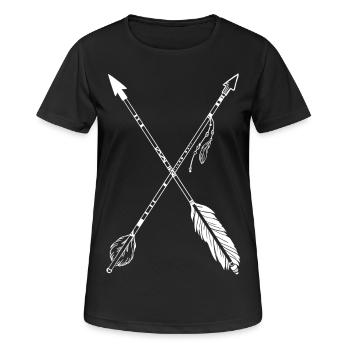 flèches indiennes - T-shirt respirant Femme - noir - Devant - AI Model Female 172 light (172cm)
