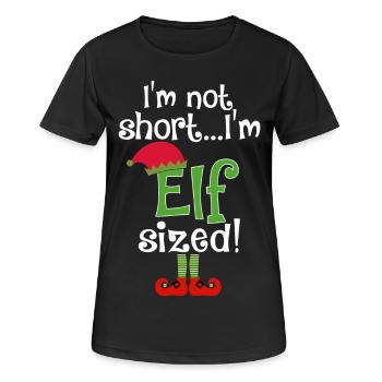 Je ne suis pas court Je suis onze Sized - T-shirt respirant Femme - noir - Devant - AI Model Female 172 light (172cm)
