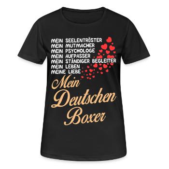 Deutschen-Boxer - Mein - Frauen T-Shirt atmungsaktiv - Schwarz - Vorne - AI Model Female 172 light (172cm)