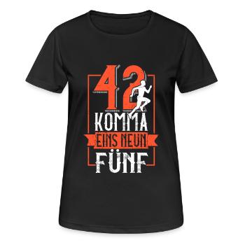 42 point un neuf cinq - course de marathon - T-shirt respirant Femme - noir - Devant - AI Model Female 172 light (172cm)