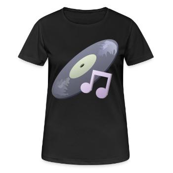 record - T-shirt respirant Femme - noir - Devant - AI Model Female 172 light (172cm)