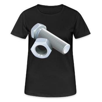 Schraube - Frauen T-Shirt atmungsaktiv - Schwarz - Vorne - AI Model Female 172 light (172cm)