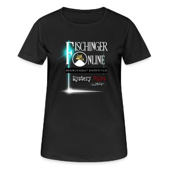 Fischinger Online en grand avec Mystery Files | abrégé - T-shirt respirant Femme - noir - Devant - AI Model Female 172 light (172cm)