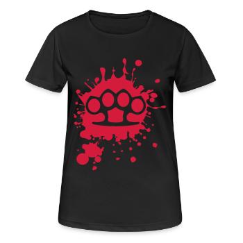Faust - Schlagring - Frauen T-Shirt atmungsaktiv - Schwarz - Vorne - AI Model Female 172 light (172cm)