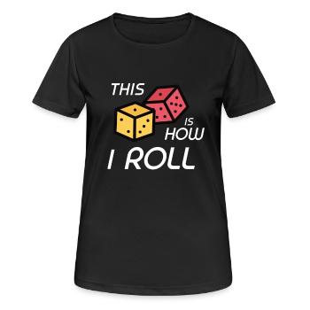 RPG Dice RPG jeu de société Nerd cadeau - T-shirt respirant Femme - noir - Devant - AI Model Female 172 light (172cm)