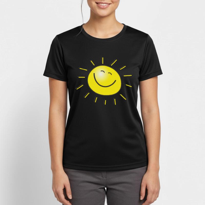 rainbow sun clouds weather rainbow sun cloud50 Women's Breathable T-Shirt