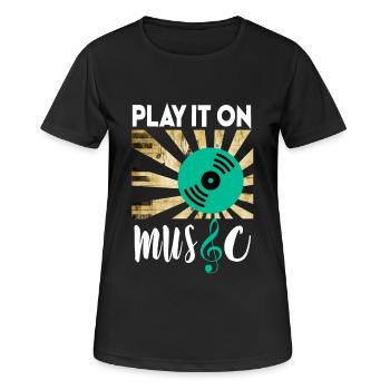T-Shirt Spiel es mit Musik! - Frauen T-Shirt atmungsaktiv - Schwarz - Vorne - AI Model Female 172 light (172cm)