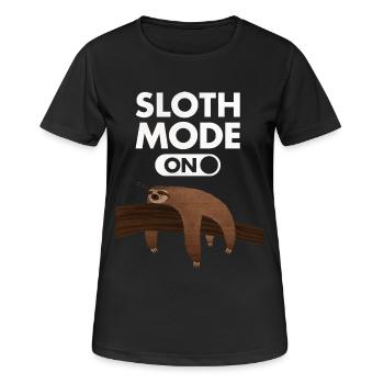 Sloth Mode (On) - Women's Breathable T-Shirt - black - Front - AI Model Female 172 light (172cm)