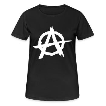 Anarchie / Anarchy A - Frauen T-Shirt atmungsaktiv - Schwarz - Vorne - AI Model Female 172 light (172cm)