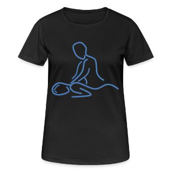 premier massage de premiers soins thérapie aide therapie1 - T-shirt respirant Femme - noir - Devant - AI Model Female 172 light (172cm)