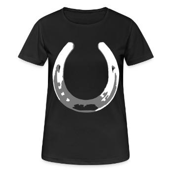 1 fer à cheval 2C XL - T-shirt respirant Femme - noir - Devant - AI Model Female 172 light (172cm)