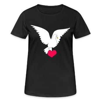 dove of peace - Women's Breathable T-Shirt - black - Front - AI Model Female 172 light (172cm)