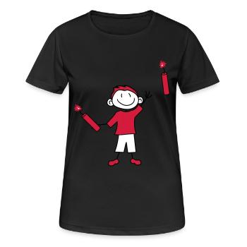 dynamite tnt nitro kuender bombe lancer explosion a - T-shirt respirant Femme - noir - Devant - AI Model Female 172 light (172cm)