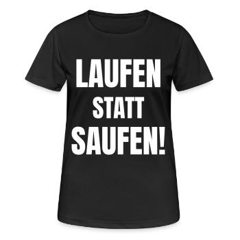 Courir au lieu de boire ! - T-shirt respirant Femme - noir - Devant - AI Model Female 172 light (172cm)