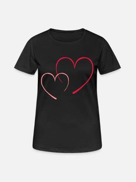 contour_2coeur - Women's Breathable T-Shirt - black