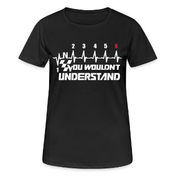 Vous ne comprendriez pas le matériel 6 - T-shirt respirant Femme - noir - Devant - AI Model Female 172 light (172cm)
