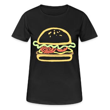 kaese cheese pizza sandwich maus mouse food58 - Frauen T-Shirt atmungsaktiv - Schwarz - Vorne - AI Model Female 172 light (172cm)