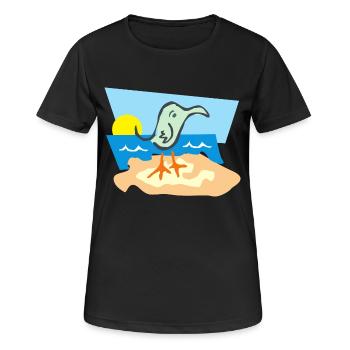 beach strand summer sommer vacation urlaub45 - T-shirt respirant Femme - noir - Devant - AI Model Female 172 light (172cm)