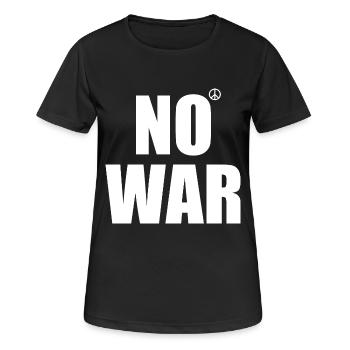 No war - Women's Breathable T-Shirt - black - Front - AI Model Female 172 light (172cm)