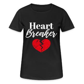 Herzensbrecher - Frauen T-Shirt atmungsaktiv - Schwarz - Vorne - AI Model Female 172 light (172cm)
