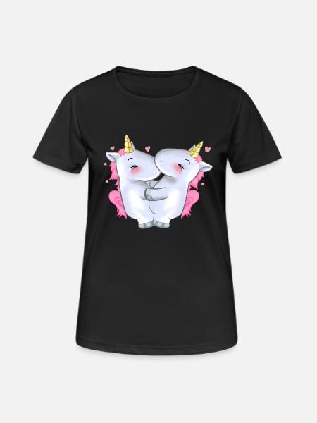 Best friends uninhorns - Women's Breathable T-Shirt - black