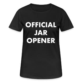 Offizieller Jar Opener - Frauen T-Shirt atmungsaktiv - Schwarz - Vorne - AI Model Female 172 light (172cm)
