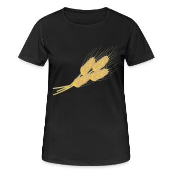 cereals corn cereal wheat wheat veggie gemuese v - Women's Breathable T-Shirt - black - Front - AI Model Female 172 light (172cm)